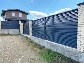 Забор жалюзи 60 метров фото цена за метр под ключ