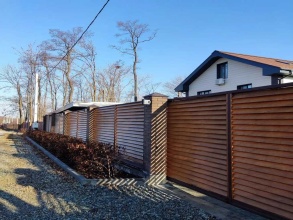 Забор жалюзи 45 метров фото под ключ с установкой