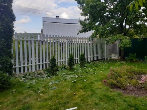 Забор из евроштакетника с забивными столбами 25 метров фото в Симферополе