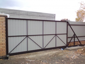 Ворота откатные с ручным управлением - пример 12 фото в Симферополе
