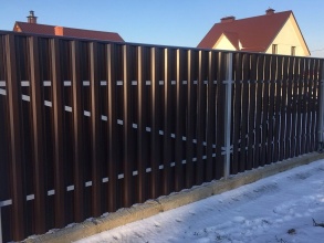 Забор из евроштакетника в шахматном порядке 10 соток фото в Симферополе